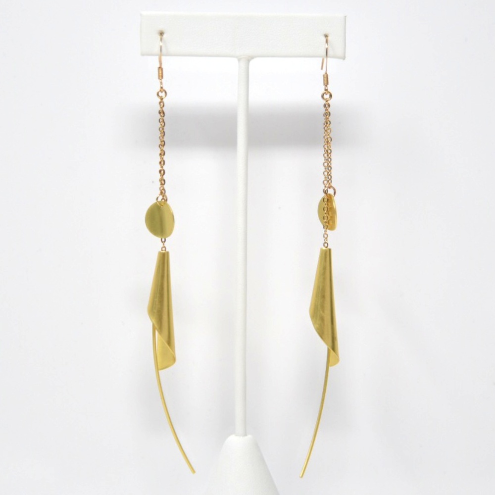 Original Design Brass Calla Lily Windchime Earring - Picture 6 of 6